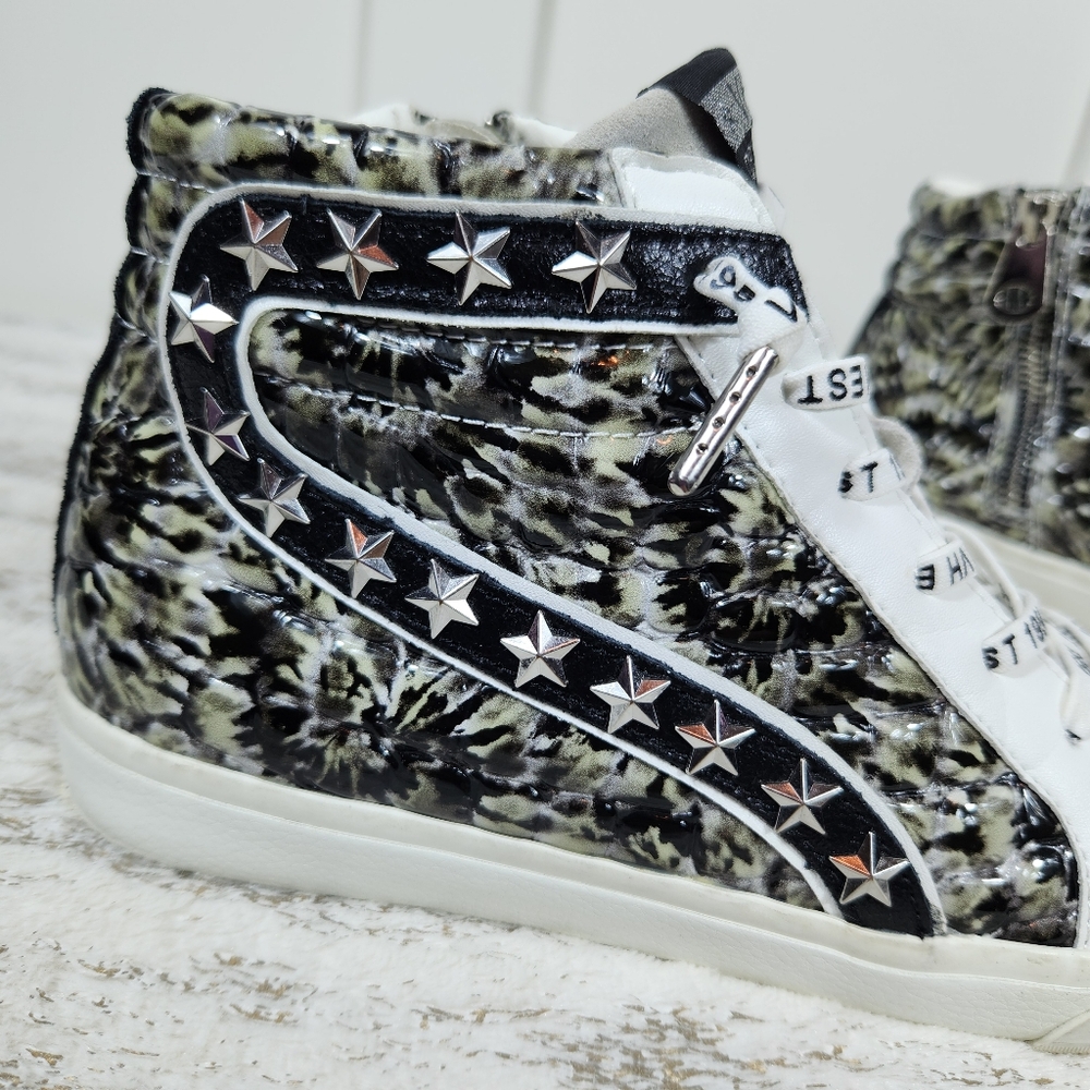 Vintage Havana "Juniper" High Top Star Stud Snake Print Sneaker | Women's Size 9 - Picture 8 of 12